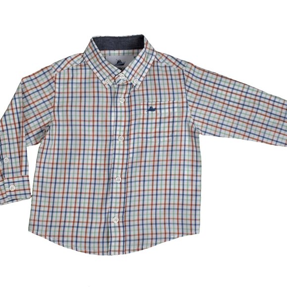 Blue, Rust and Light Green Dress Shirt - Picture 1 of 1